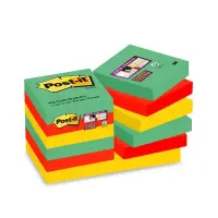Märkmepaber 3M Post-It SuperSticky Marrakesh 47,6x47,6mm, assortii, 12 tk