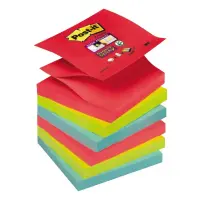 Z-märkmepaber Post-It Super Sticky BORA BORA, 76x76 mm, assortii, 6 tk
