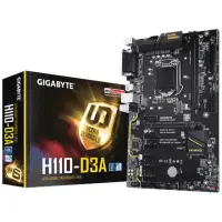 Gigabyte GA-H110-D3A 1.0 Processor family Intel, Processor socket LGA1151, DDR4 DIMM, Memory slots 2, Chipset Intel H, ATX