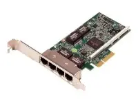 Dell Broadcom 5719 Quad Port 1 Gigabit Network Interface Card Low Profile, Cuskit PCI Express