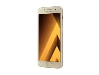 Smartphone | SAMSUNG | Galaxy A3 (2017) | 16 GB | Gold | 3G | LTE | OS Android 6.0 | Screen  4.7" | 720 x 1280 | Super AMOLED | Single SIM | 1xUSB type C | 1xHeadphones jack | 1xNano-SIM card tray | Camera 13MP | 8MP | Fingerprint reader | Battery 2350 mA