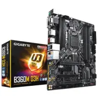 Gigabyte B360M D3H 1.0 Processor family Intel, Processor socket LGA1151, DDR4, Memory slots 4, Chipset Intel B, Micro ATX