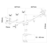 NEOMOUNTS FPMA-D1330DB D-Desk Mount 10-2 – pilt 3