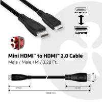 CLUB 3D MINI HDMI TO HDMI 2.0 CABLE 1M – pilt 10