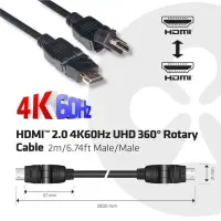 CLUB 3D HDMI2.0 360 Rotary Cable 2m – pilt 15