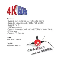 CLUB3D HDMI 2.0 UHD SwitchBox 4 Ports – pilt 14