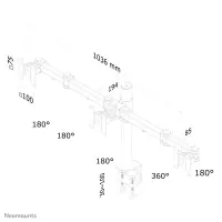 NEOMOUNTS Triple-DeskMount 10-27i gl bla – pilt 3