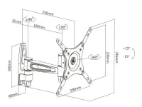 MB FLEXARM 360 II BL VESA75-200 25KG15-4 – pilt 13