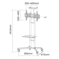 NEOMOUNTS Mobile Floor Stand 32-70i Blac – pilt 23