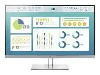HP EliteDisplay E273 68,6 cm (27") 1920 x 1080 pikslit Full HD Must, Hõbe