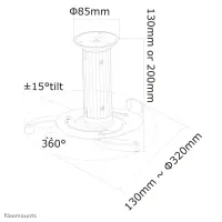 NEOMOUNTS Projector CeilingMount 8-15 cm – pilt 10