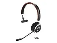 Jabra Evolve 65 MS mono Kõrvaklapp Juhtmega ühendatud & juhtmevaba Peavõru Kontor/kõnekeskus Mikro-USB Bluetooth Must