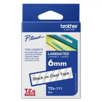 Brother TZE-111 markeerimisteip Must läbipaistval taustal – pilt 7