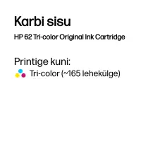 HP 62 Tri-color Original Ink Cartridge – pilt 3