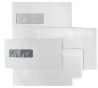 Ümbrikud aknaga DL HK E65, valge, 30x90, 1000 tk