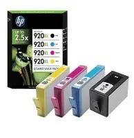 HP 920XL 4-pack High Yield Black/Cyan/Magenta/Yellow Original Ink Cartridges tindikassett 4 tk Originaal High (XL) Yield Must, Tsüaan, Magenta, Kollane