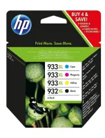 HP 932XL Black/933XL Cyan/Magenta/Yellow 4-pack Original Ink Cartridges tindikassett 4 tk Originaal High (XL) Yield Must, Tsüaan, Magenta, Kollane – pilt 7