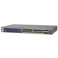 Netgear Switch GSM7224P-100NES Managed L2+, Rack mountable, 1 Gbps (RJ-45) ports quantity 24, SFP ports quantity 4, PoE+ ports quantity 24, Power supply type Single