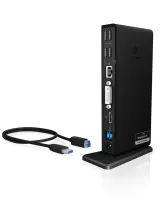 ICY BOX IB-DK2241AC Juhtmega ühendatud USB 3.2 Gen 1 (3.1 Gen 1) Type-A Must – pilt 16