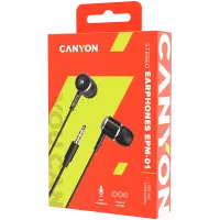 CANYON headphones EPM-01 Mic 1.2m Black – pilt 2