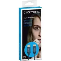 Clicktronic 70710 DisplayPort cable, Blue, 1 m