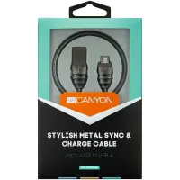 CANYON cable UM-5 MicroUSB 10W 1m Dark Grey