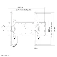 Neomounts PLASMA-W200BLACK telerikinnitus 2,16 m (85") Must