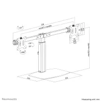 Neomounts FPMA-D865DBLACK monitori kinnitus ja alus 68,6 cm (27") Laud Must – pilt 8