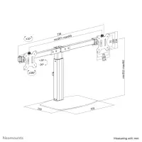 Neomounts FPMA-D865DBLACK monitori kinnitus ja alus 68,6 cm (27") Laud Must – pilt 19