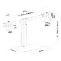 Neomounts FPMA-D865DBLACK monitori kinnitus ja alus 68,6 cm (27") Laud Must