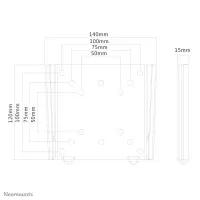 Neomounts FPMA-W25BLACK telerikinnitus 76,2 cm (30") Must – pilt 16