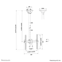 Neomounts NM-C440BLACK telerikinnitus 152,4 cm (60") Must – pilt 2