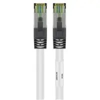 Goobay CAT 8.1 patch cable, S/FTP (PiMF) 55122 0.25 m, White, Cat 8.1 S/FTP