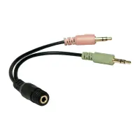 Logilink | Audio Adapter 3.5 Stereo 4-Pin Female to 2 x 3.5 Stereo Male | 4-pin 3.5 mm stereo jack | 2 x 3-pin stereo female socket – pilt 3