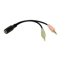 Logilink | Audio Adapter 3.5 Stereo 4-Pin Female to 2 x 3.5 Stereo Male | 4-pin 3.5 mm stereo jack | 2 x 3-pin stereo female socket – pilt 4