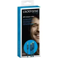 Clicktronic MP3 Adapter cable 70468 3.5 mm male (3-pin, stereo), 2 RCA male (audio left/right), 3 m