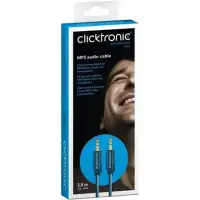 Clicktronic MP3 audio cable 70479 3.5 mm male (3-pin, stereo), 3.5 mm male (3-pin, stereo), 3 m