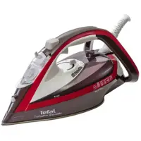 TEFAL Turbo Pro Iron FV5635E0 Bordo, 2600 W, Steam iron, Continuous steam 50 g/min, Steam boost performance 200 g/min, Anti-drip function, Anti-scale system, Vertical steam function, Water tank capacity 300 ml