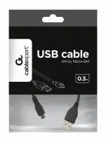 CABLE USB2 TO MICRO-USB 0.3M/CCP-MUSB2-AMBM-0.3M GEMBIRD