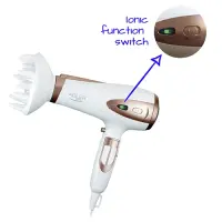 Adler | Hair Dryer | AD 2248 | 2400 W | Number of temperature settings 3 | Ionic function | Diffuser nozzle | White – pilt 2