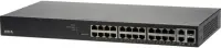 Switch|AXIS|Rack 1U|24x10Base-T / 100Base-TX / 1000Base-T|2x10/100/1000BASE-T/SFP combo|2xSFP|24xRJ45|PoE ports 24|01192-002