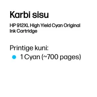 HP 912XL High Yield Cyan Ink – pilt 7