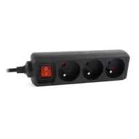 EnerGenie | Power strip, 3 FR sockets, 10 A, C14 plug | EG-PSU3F-01
