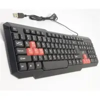 Super power Black keyboard with silk printing Standard, Wired, Keyboard layout EN/LT