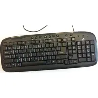 Super power Keyboard KM-1008 black, USB, EN/LT layout, waterproof, with 9 Multimedia Keys, and silicon pads Super power Multimedia, Wired, Keyboard layout EN/LT