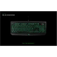 Razer BlackWidow Ultimate Stealth 2016, Gaming, RU, Mechanical, RGB LED light Yes (green), Wired, Black