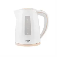 Adler | Kettle | AD 1264 | Standard | 2200 W | 1.7 L | Plastic | 360° rotational base | White