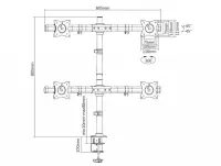 Multibrackets 3316 monitori kinnitus ja alus 68,6 cm (27") Laud Must – pilt 14