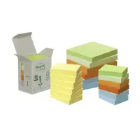 Märkmepaber Post-It Recycled 38x51mm, pastellvärvid, 6 tk