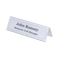 Nimesildialus lauale Durable 61/122 x 210mm, jäik PVC